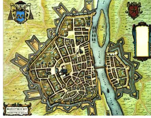 Old city map of Maastricht