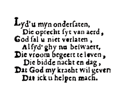 Wilhelmus - Dutch national anthem - stanza 3